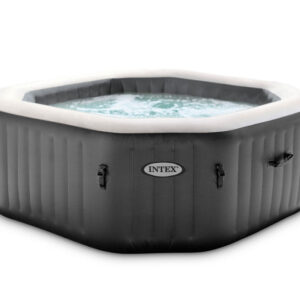Achteckiges Whirlpool-Becken für 4 Personen – grau