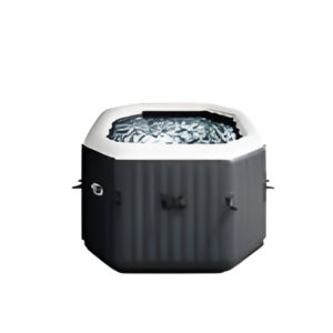 Achteckiges Whirlpool-Becken für 6 Personen – grau