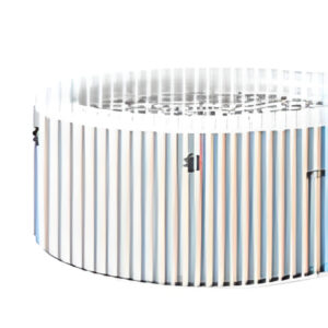 Rundes Whirlpool-Becken für 4 Personen, passend für 28480 – rosa